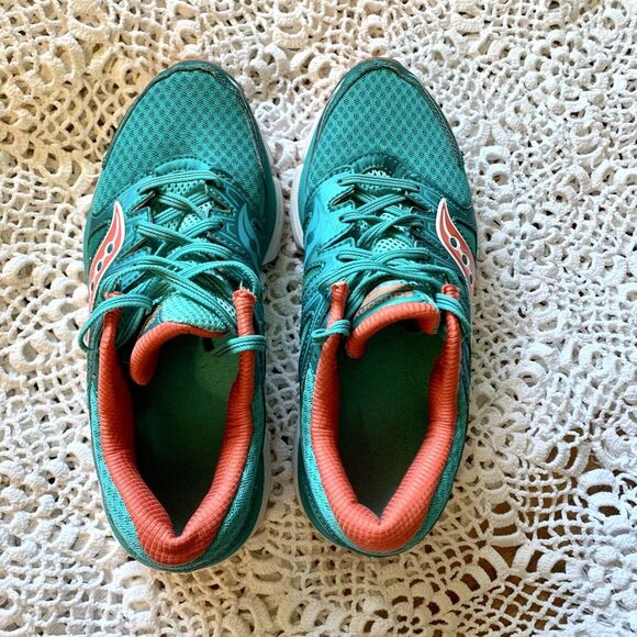 SAUCONY (9.5) Propel Nitro Women's Athletic Running Shoes Turquoise And Pink - Picture 2 of 10